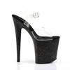 Pleaser - FLAMINGO808MG Sandale à bride à la cheville, Pole dance chaussures - Chaussures de pole dance - Noir/Transparent Product image